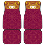 Personalized Brisbane Lions Car Mats Polynesian Tribal Pattern Heritage Football