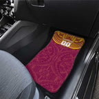 Personalized Brisbane Lions Car Mats Polynesian Tribal Pattern Heritage Football