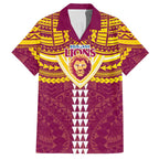 Personalized Brisbane Lions Hawaiian Shirt Polynesian Tribal Pattern Heritage Football
