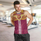 Personalized Brisbane Lions Men Tank Top Polynesian Tribal Pattern Heritage Football