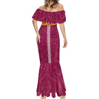 Personalized Brisbane Lions Mermaid Dress Polynesian Tribal Pattern Heritage Football