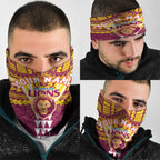 Personalized Brisbane Lions Neck Gaiter Polynesian Tribal Pattern Heritage Football