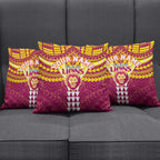 Personalized Brisbane Lions Pillow Cover Polynesian Tribal Pattern Heritage Football