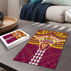 Personalized Brisbane Lions Puzzle Polynesian Tribal Pattern Heritage Football