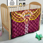 Personalized Brisbane Lions Quilt Polynesian Tribal Pattern Heritage Football