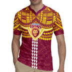 Personalized Brisbane Lions Rugby Jersey Polynesian Tribal Pattern Heritage Football