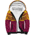 Personalized Brisbane Lions Sherpa Hoodie Polynesian Tribal Pattern Heritage Football