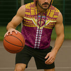 Personalized Brisbane Lions Sleeveless Zip Hoodie Polynesian Tribal Pattern Heritage Football