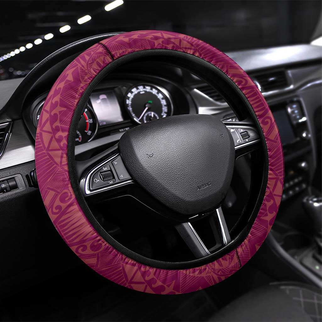 Brisbane Lions Steering Wheel Cover Polynesian Tribal Pattern Heritage Football