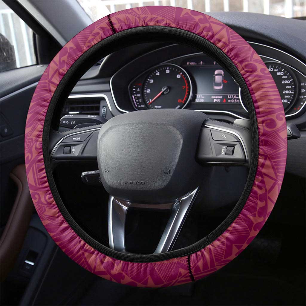 Brisbane Lions Steering Wheel Cover Polynesian Tribal Pattern Heritage Football