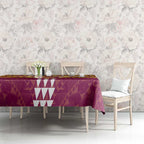 Personalized Brisbane Lions Tablecloth Polynesian Tribal Pattern Heritage Football