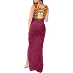 Personalized Brisbane Lions Tank Maxi Dress Polynesian Tribal Pattern Heritage Football
