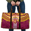 Personalized Brisbane Lions Travel Bag Polynesian Tribal Pattern Heritage Football