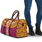 Personalized Brisbane Lions Travel Bag Polynesian Tribal Pattern Heritage Football