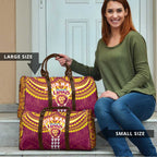 Personalized Brisbane Lions Travel Bag Polynesian Tribal Pattern Heritage Football