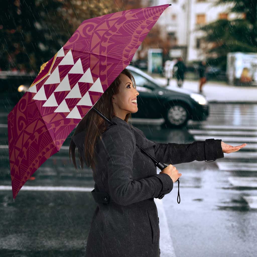 Personalized Brisbane Lions Umbrella Polynesian Tribal Pattern Heritage Football