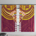 Personalized Brisbane Lions Window Curtain Polynesian Tribal Pattern Heritage Football