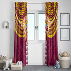 Personalized Brisbane Lions Window Curtain Polynesian Tribal Pattern Heritage Football