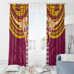 Personalized Brisbane Lions Window Curtain Polynesian Tribal Pattern Heritage Football