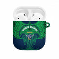 Personalized Canberra Raiders AirPods Case Polynesian Tribal Pattern Style