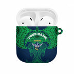 Personalized Canberra Raiders AirPods Case Polynesian Tribal Pattern Style