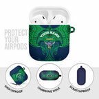 Personalized Canberra Raiders AirPods Case Polynesian Tribal Pattern Style