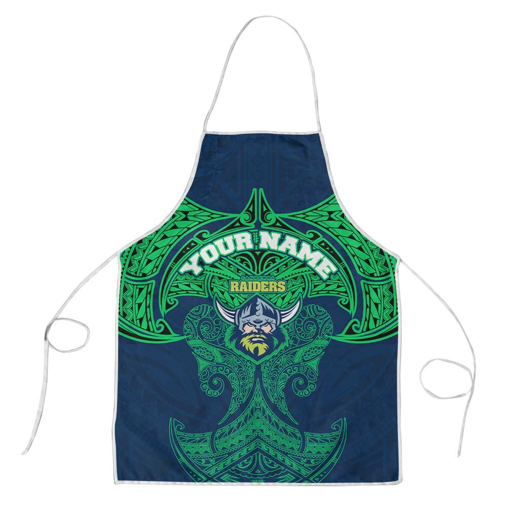 Personalized Canberra Raiders Apron Polynesian Tribal Pattern Style