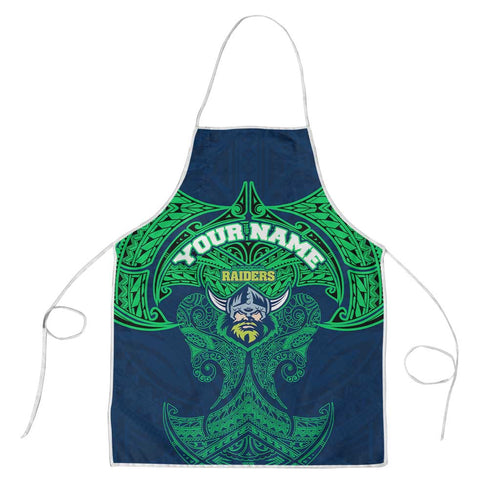 Personalized Canberra Raiders Apron Polynesian Tribal Pattern Style