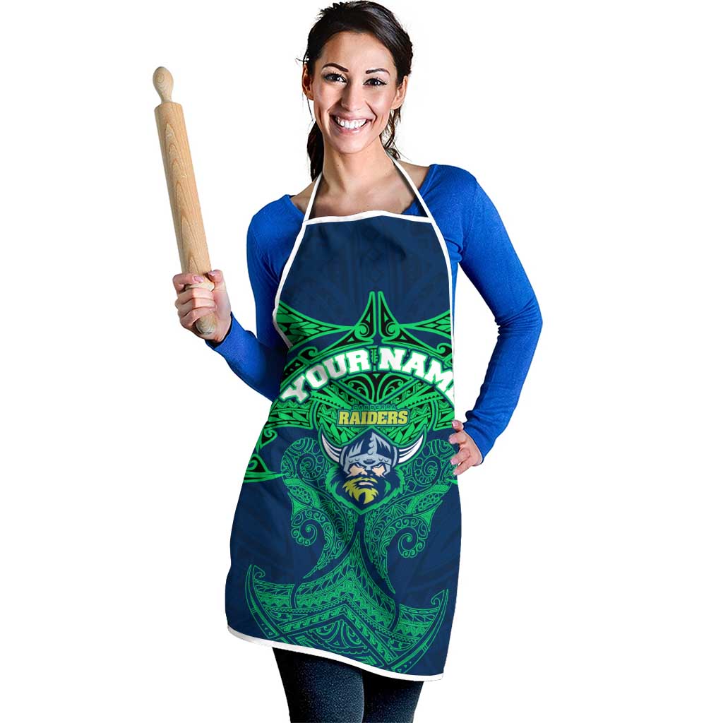 Personalized Canberra Raiders Apron Polynesian Tribal Pattern Style