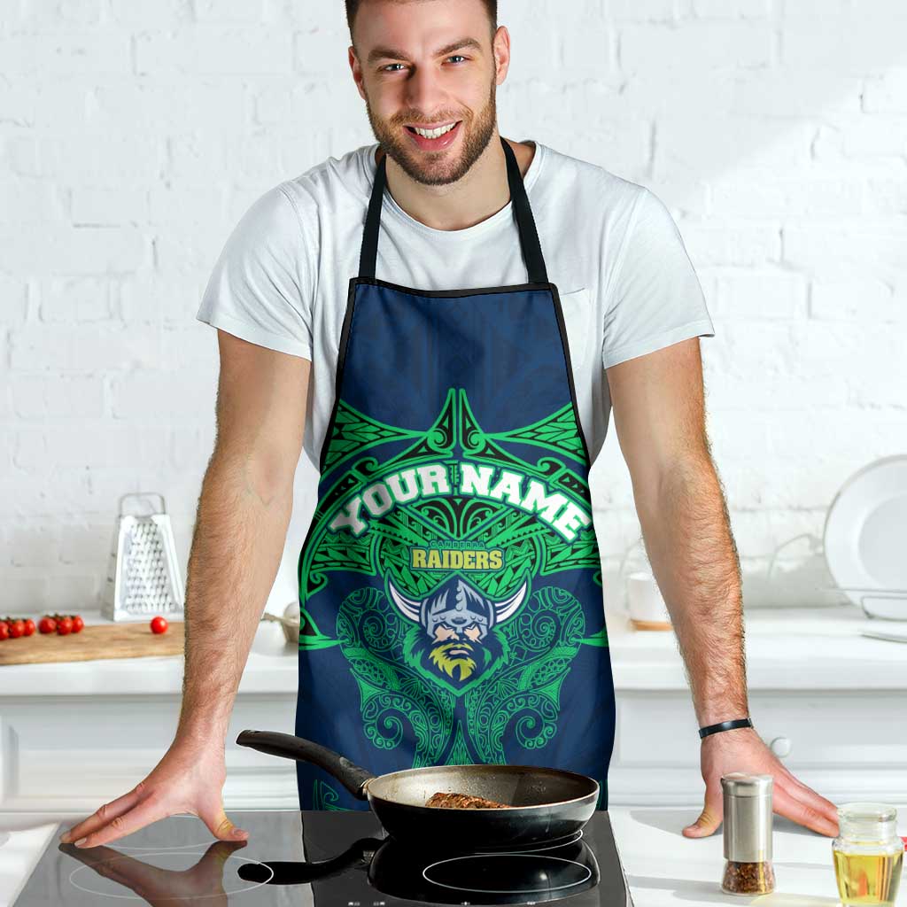 Personalized Canberra Raiders Apron Polynesian Tribal Pattern Style