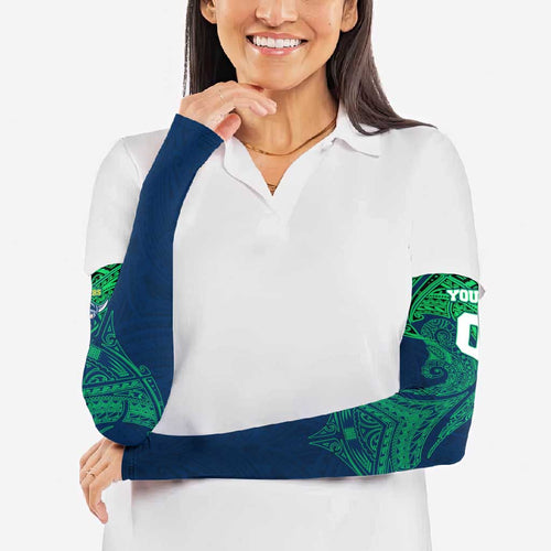 Personalized Canberra Raiders Arm Sleeves Polynesian Tribal Pattern Style
