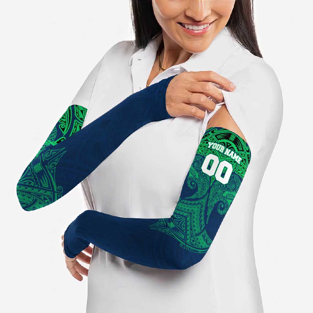 Personalized Canberra Raiders Arm Sleeves Polynesian Tribal Pattern Style
