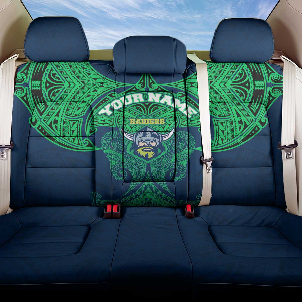 Personalized Canberra Raiders Back Car Seat Cover Polynesian Tribal Pattern Style