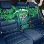 Personalized Canberra Raiders Back Car Seat Cover Polynesian Tribal Pattern Style