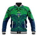 Personalized Canberra Raiders Baseball Jacket Polynesian Tribal Pattern Style