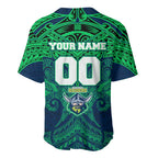 Personalized Canberra Raiders Baseball Jersey Polynesian Tribal Pattern Style