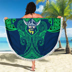 Personalized Canberra Raiders Beach Blanket Polynesian Tribal Pattern Style