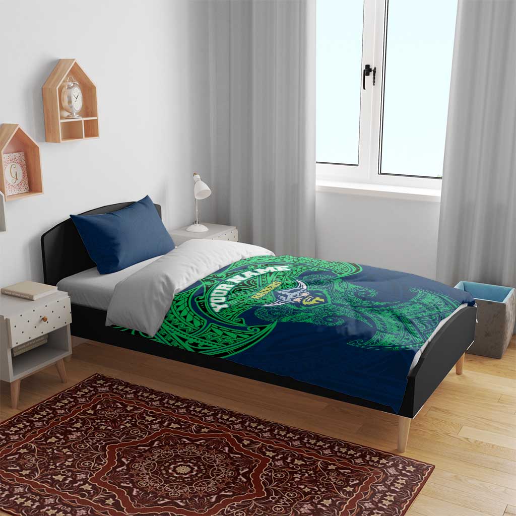 Personalized Canberra Raiders Bedding Set Polynesian Tribal Pattern Style