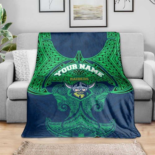 Personalized Canberra Raiders Blanket Polynesian Tribal Pattern Style