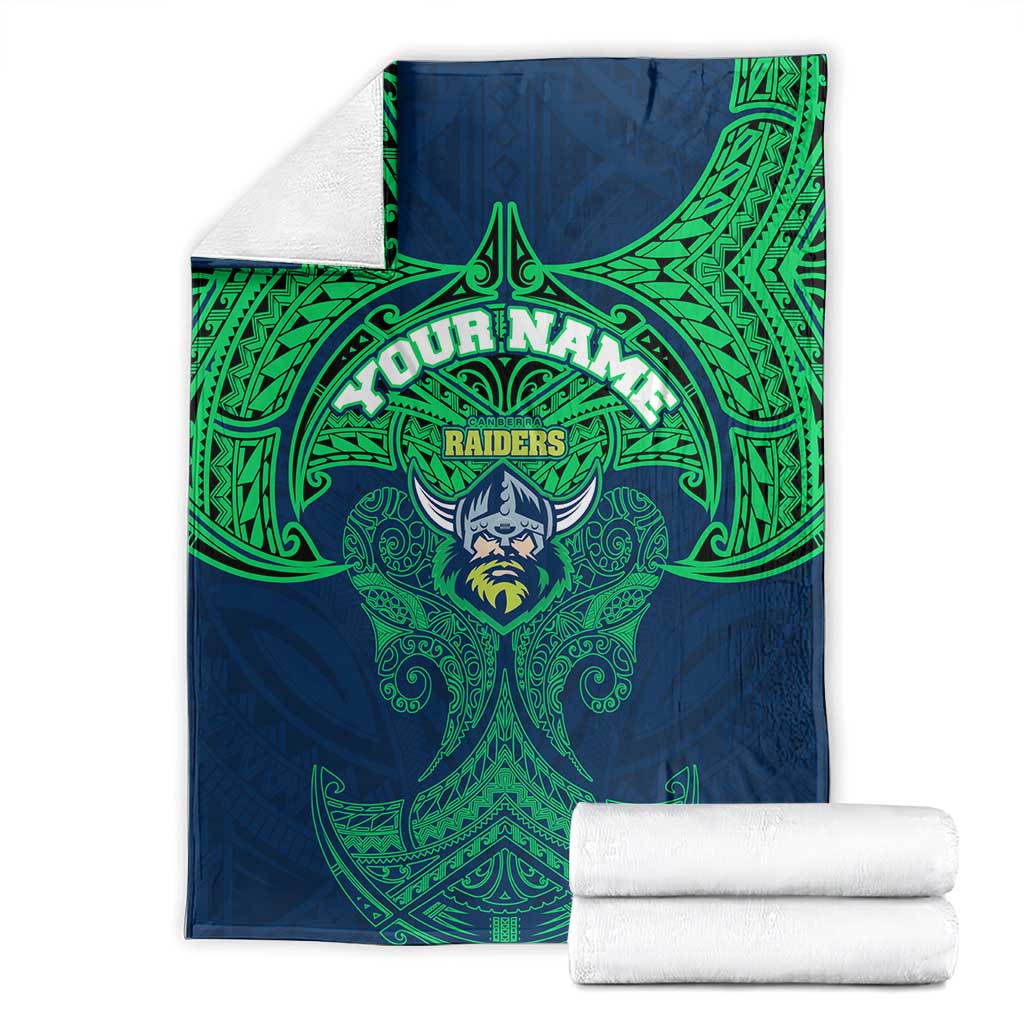 Personalized Canberra Raiders Blanket Polynesian Tribal Pattern Style