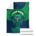 Personalized Canberra Raiders Blanket Polynesian Tribal Pattern Style