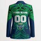 Personalized Canberra Raiders Blazer Polynesian Tribal Pattern Style