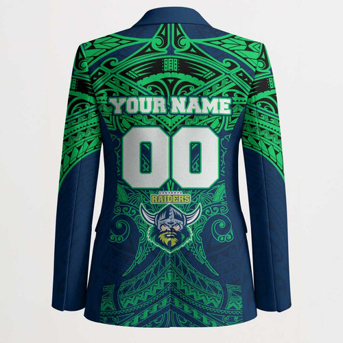 Personalized Canberra Raiders Blazer Polynesian Tribal Pattern Style
