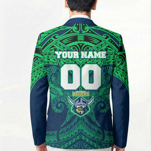 Personalized Canberra Raiders Blazer Polynesian Tribal Pattern Style