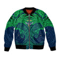 Personalized Canberra Raiders Bomber Jacket Polynesian Tribal Pattern Style