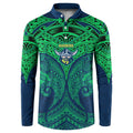 Personalized Canberra Raiders Button Sweatshirt Polynesian Tribal Pattern Style