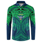 Personalized Canberra Raiders Button Sweatshirt Polynesian Tribal Pattern Style
