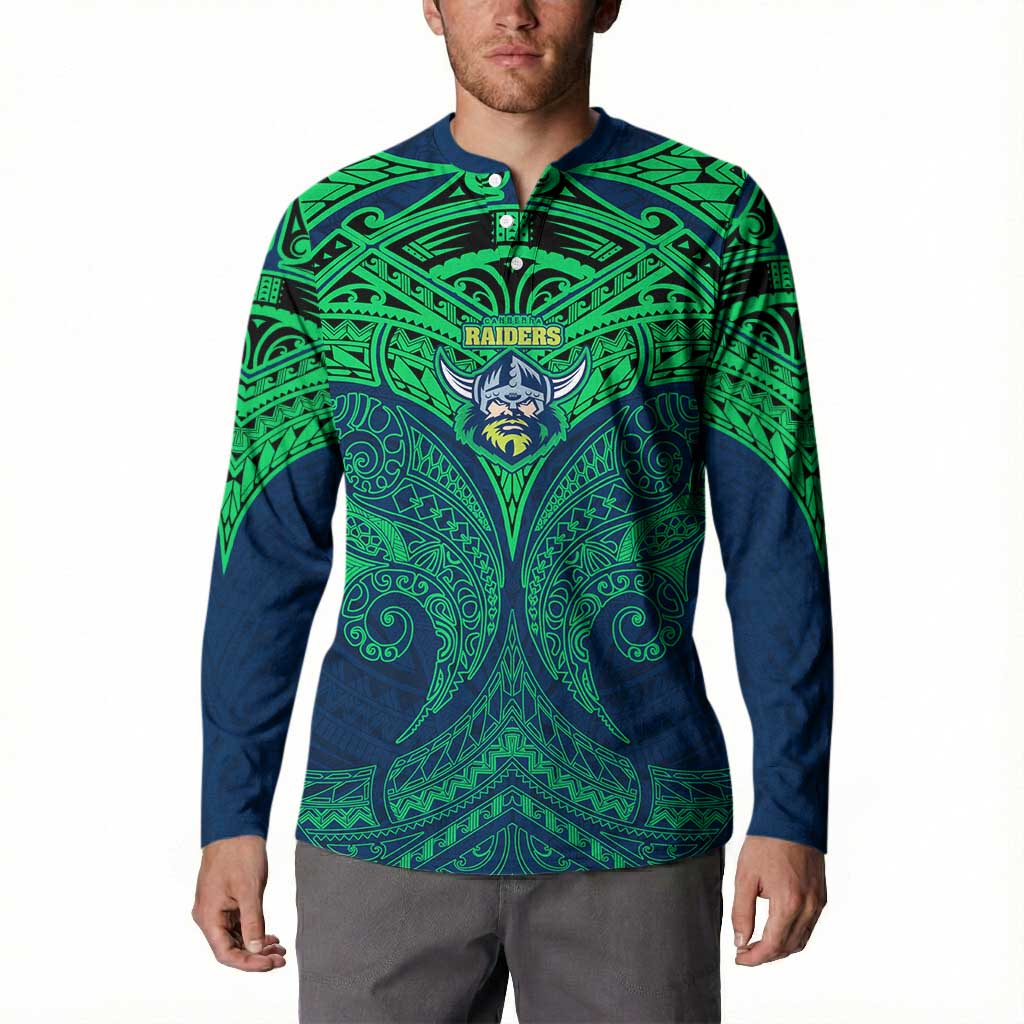 Personalized Canberra Raiders Button Sweatshirt Polynesian Tribal Pattern Style
