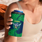 Personalized Canberra Raiders 4 in 1 Can Cooler Tumbler Polynesian Tribal Pattern Style