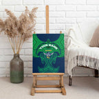 Personalized Canberra Raiders Canvas Wall Art Polynesian Tribal Pattern Style